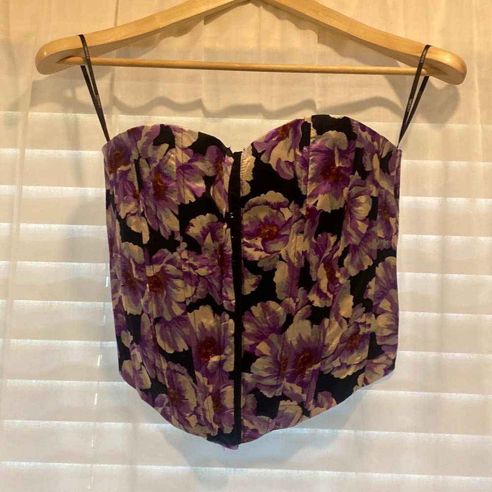 Floral, print, corset